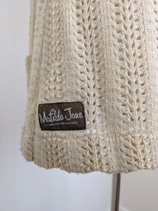 Matilda Jane Knit Tank Top Sleeveless Size Large Beige - Picture 11 of 12